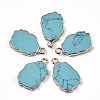 Synthetic Turquoise Pendants G-N326-41C-1