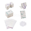 Fashewelry 210Pcs Marble Pattern Paper Hair Ties & Earring Display Card Sets CDIS-FW0001-03-2