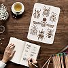 Plastic Reusable Drawing Painting Stencils Templates DIY-WH0202-374-3