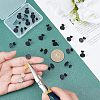 Unicraftale 24Pcs 6 Style Flat Round with Textured 304 Stainless Steel Stud Earring Findings STAS-UN0027-38-2