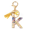 Alloy Resin Polygon Keychains KEYC-TADJ0002-03G-K-1