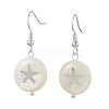 Natural Freshwater Shell Dangle Earring EJEW-JE05914-3