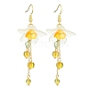 3 Pairs Acrylic & Brass Dangle Earrings for Women EJEW-TA00566-3