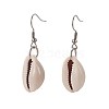 Cowrie Shell Beads Dangle Earrings X-EJEW-JE02899-1