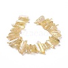 Natural Quartz Crystal Points Beads Strands G-K181-B27-2