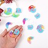 10 Sets Gradient Color Opaque Resin Pendants RESI-SZ0001-91A-3