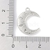 Rack Plating Alloy Rhinestone Pendants PALLOY-F018-20P-3