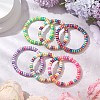 6Pcs Handmade Polymer Clay Heishi Beads Stretch Bracelets for  Girl BJEW-JB11377-2