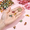 60Pcs 6 Colors Natural Malaysia Jade & Acrylic Pendants PALLOY-YW00170-4