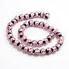 Glow in the Dark Luminous Style Handmade Silver Foil Glass Round Beads X-FOIL-I006-8mm-04-2