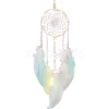 Woven Net/Web with Feather Pendant Decoration PW-WGD396E-01-5