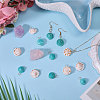52Pcs 2 Styles Natural Shiva Eye Shell Pendants PALLOY-CA00035-5