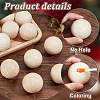   20Pcs Natural Wooden Round Ball WOOD-PH0002-93-4