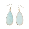 Natural Amazonite Teardrop Dangle Earrings EJEW-G331-01G-10-3