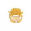 Men's Cuff Finger Alloy Rings Rhinestone Settings RJEW-N029-046-2