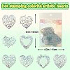 50Pcs Heart Transparent Laser PET Stickers PW-WGDE34D-01-5