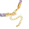 4MM Braided Nylon Cord Bracelets FIND-A057-01G-18-3