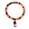 Ghostly Polymer Clay Heishi Stretch Bracelets BH7010-21-1