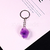 Raw Rough Natural Amethyst Pendant Keychains FIND-PW0017-10D-1