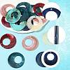 24Pcs 6 Colors Acrylic Pendants OACR-FS0002-66-2