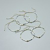 Adjustable Natural Pyrite Braided Bead Bracelets BJEW-F391-A06-1