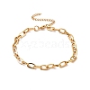 PVD Vacuum Plating 304 Stainless Steel Cable Chain Bracelet for Men Women BJEW-E031-05A-G-1