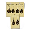 Natural Tiger EyeTeardrop Dangle Earrings EJEW-I315-02P-05-3