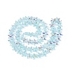 Electroplate Transparent Glass Beads Strands EGLA-Q136-01A-08-2