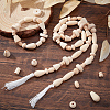 2 Bags Natural Unfinished Wood Beads Set WOOD-PH0001-89-3