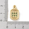 Rack Plating Brass Micro Pave Cubic Zirconia Pendants KK-A224-20G-02-3