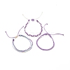 3Pcs 3 Style Waxed Polyester Braided Bracelets Sets BJEW-JB08115-03-4