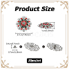 20Pcs Flower Zinc Alloy & Rhinestone & Glass Rivets BUTT-NB0001-84B-2