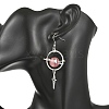 Natural Green Jade & Alloy Pendant Dangle Earrings EJEW-TA00818-03-2