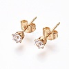 304 Stainless Steel Stud Earrings EJEW-I229-03G-B-1