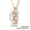 Brass Cubic Zirconia Long Tassel Pendant Necklaces for Fashionable Statement Style DV3387-2-1