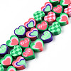 Handmade Polymer Clay Beads Strands CLAY-N010-078A-1