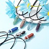 12Pcs 12 Style Natural Gemstone Double Terminated Pointed Pendants G-LS0001-74-7