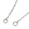 Rhodium Plated 925 Sterling Silver Cable Chains Necklace Makings STER-B001-02P-2