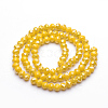 Electroplate Glass Faceted Rondelle Bead Strands EGLA-Q053-10mm-03-2