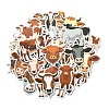 50Pcs PVC Waterproof Self-Adhesive Cow Picture Sticker STIC-Q004-04A-3