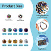 250Pcs 10 Colors Electroplated Natural Lava Rock Beads Strands G-PJ0001-03A-4
