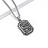 Retro Chinese Style Dragon-Shaped Titanium Steel Pendant Box Chain Necklaces PW-WGA2FFF-01-2