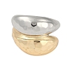 Teardrop Brass Open Cuff Rings for Women RJEW-S001-01GP-2