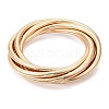 Iron Round Snake Chains Bangle BJEW-T022-01G-1