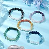 5Pcs Natural Mixed Gemstone Chips Beaded Stretch Bracelet Sets for Women BJEW-TA00557-1