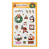 Christmas Theme PET Plastic Stickers AJEW-Q151-01E-1