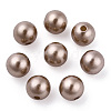 Spray Painted ABS Plastic Imitation Pearl Beads OACR-T015-05B-05-3