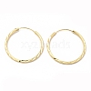 Rack Plating Brass Textured Hoop Earrings for Women EJEW-G341-05G-1