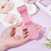 3 Rolls 3 Colors Polyester Frayed Fringe Ribbon OCOR-TA0003-80-6