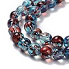 Baking Painted Glass Beads Strands DGLA-Q023-6mm-DB69-2